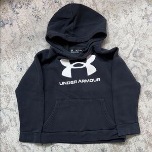 Under Armour Kids Navy Hoodie with White Logo